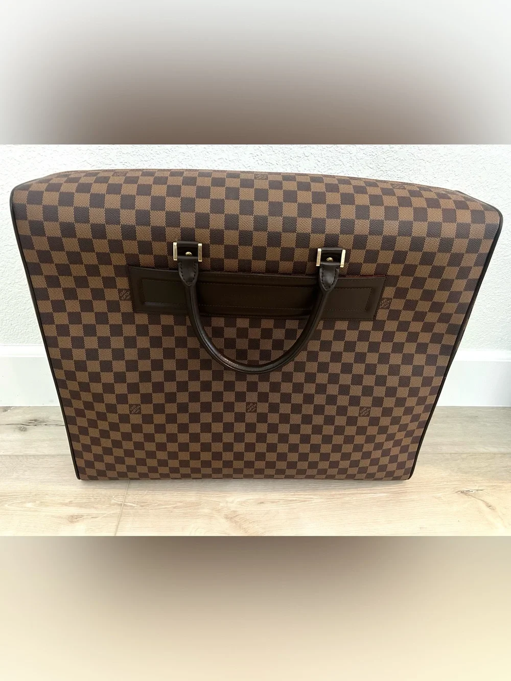 Authentic Louis Vuitton Brown Checkered Damier Canvas Travel Briefcase
